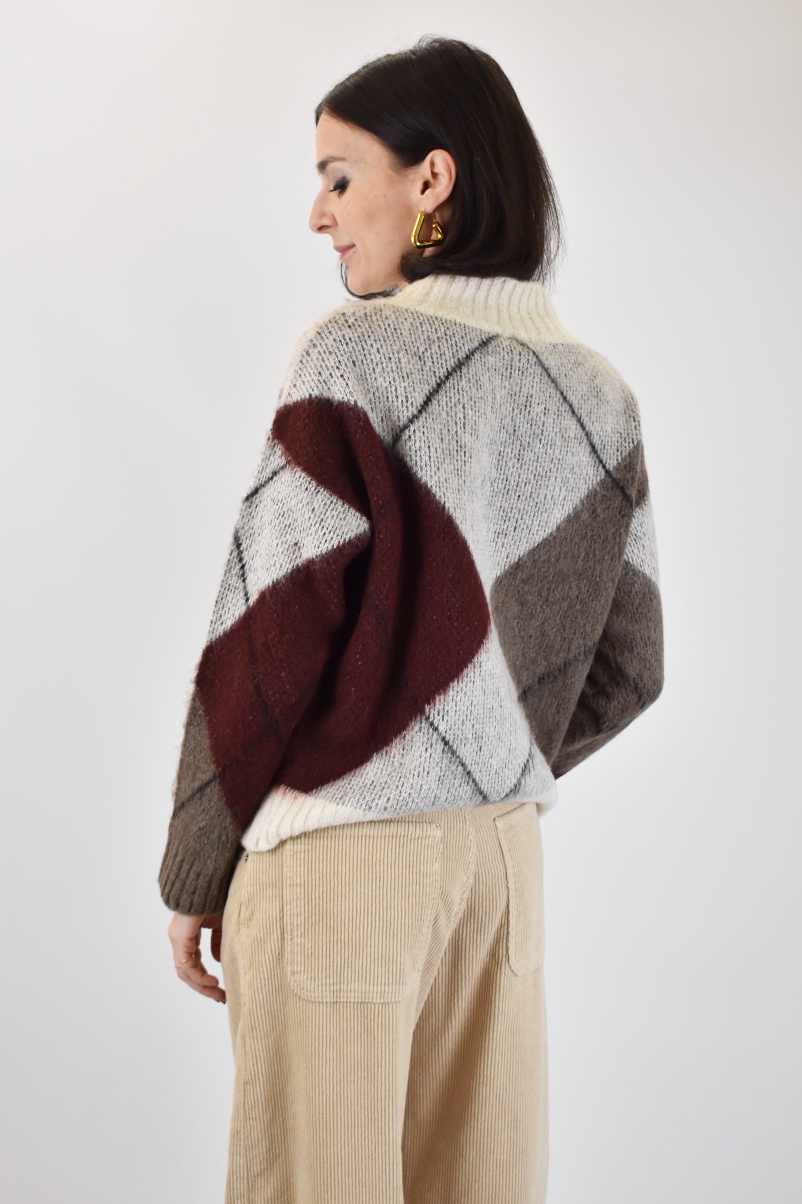 Maglia jaquard rombi