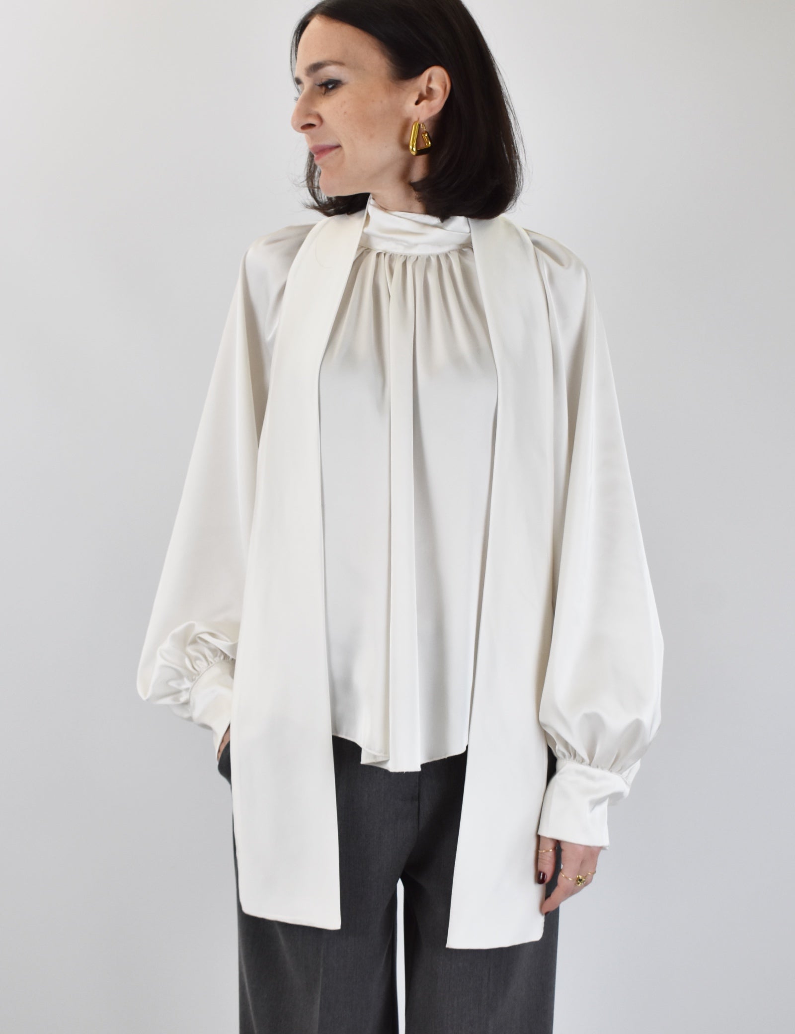 Camicia in raso con fusciacca