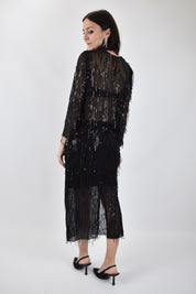 Gonna tulle fili paillettes