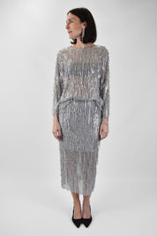 Gonna tulle fili paillettes