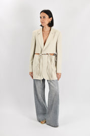 Giacca cut-out fiocchi