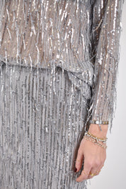 Gonna tulle fili paillettes