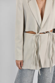 Giacca cut-out fiocchi