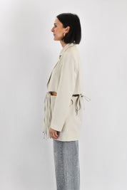 Giacca cut-out fiocchi
