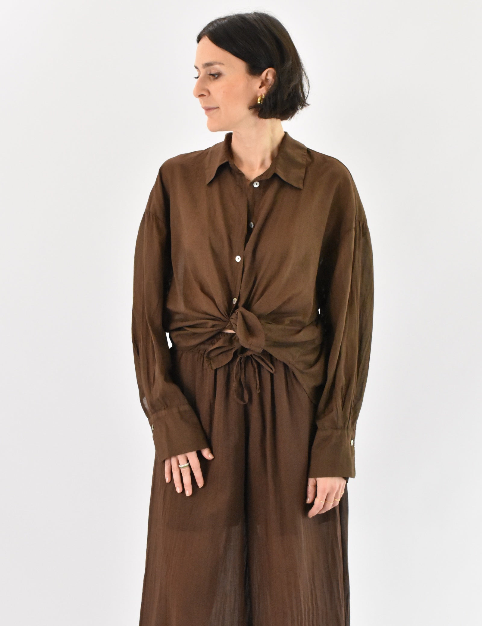 Camicia voile con nodo
