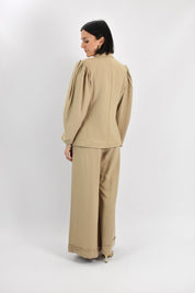 Pantalone ampio gessato