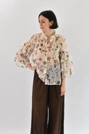 Camicia fantasia balze