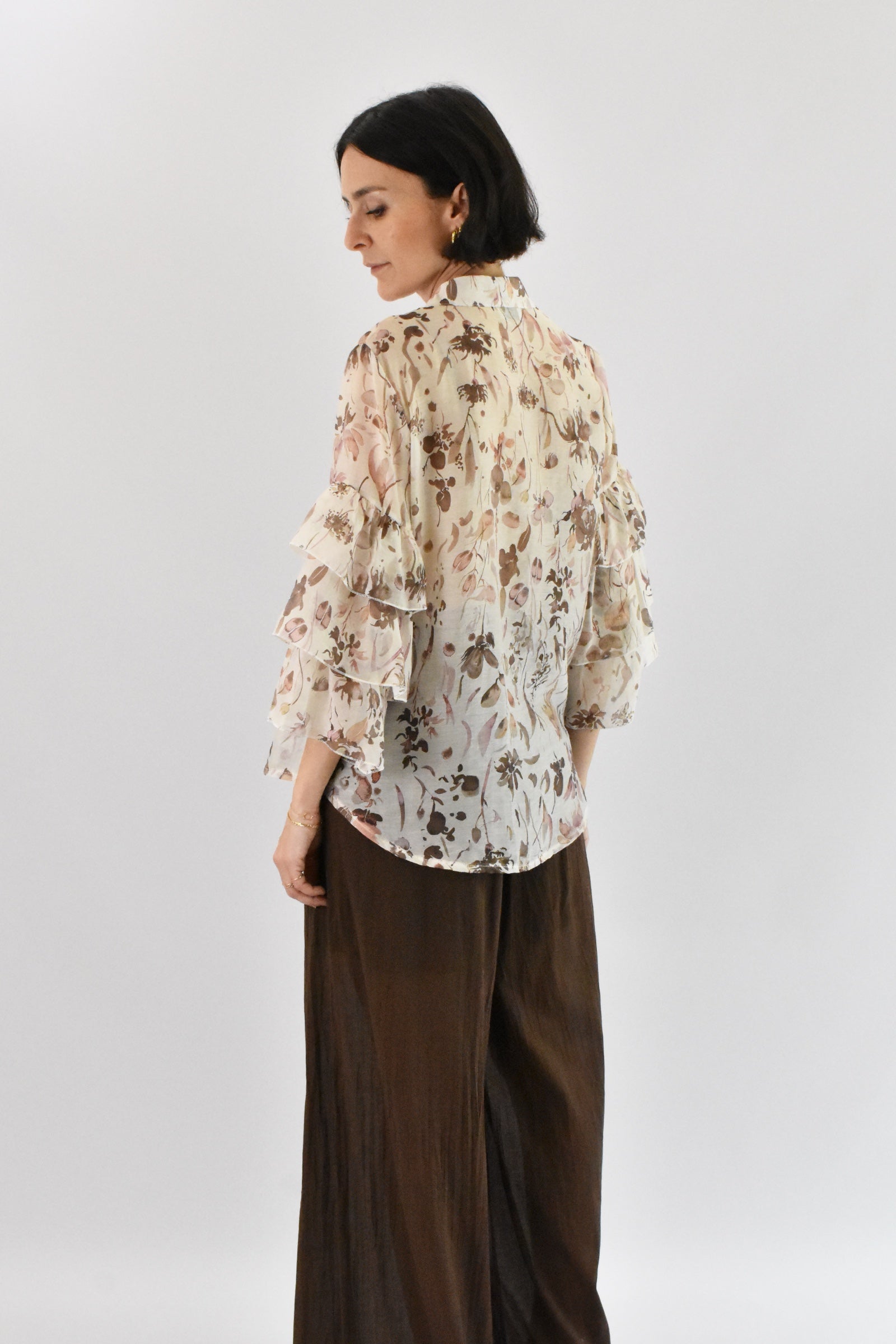 Camicia fantasia balze