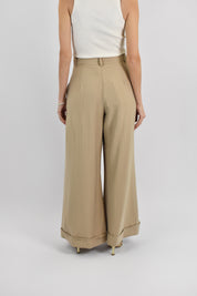 Pantalone ampio gessato