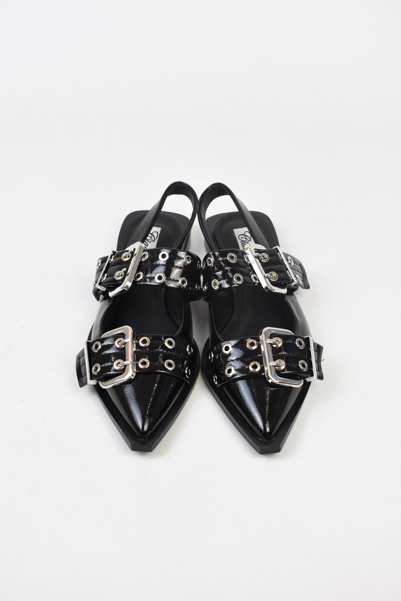Buckle ballerina slingback