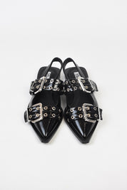 Buckle ballerina slingback