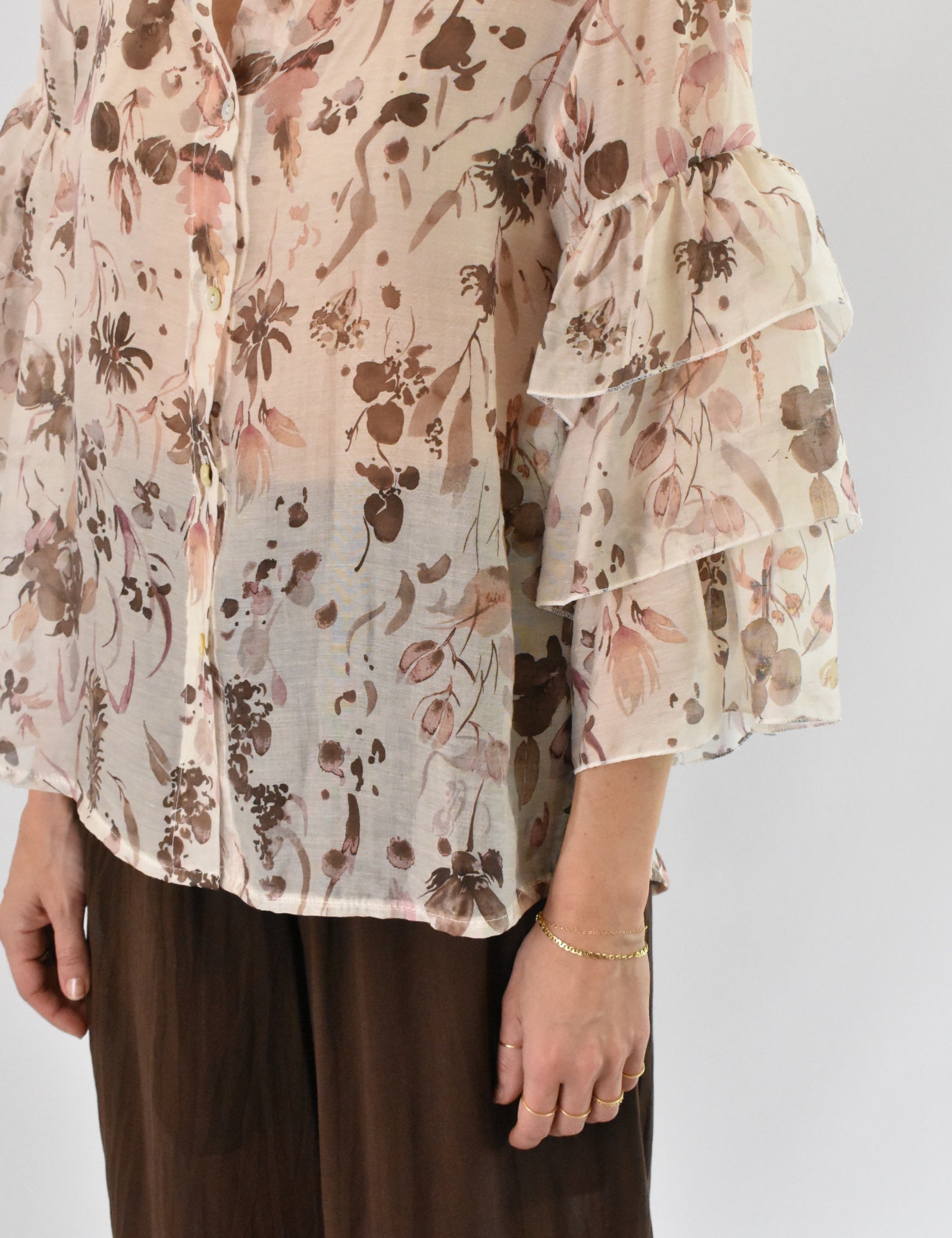 Camicia fantasia balze