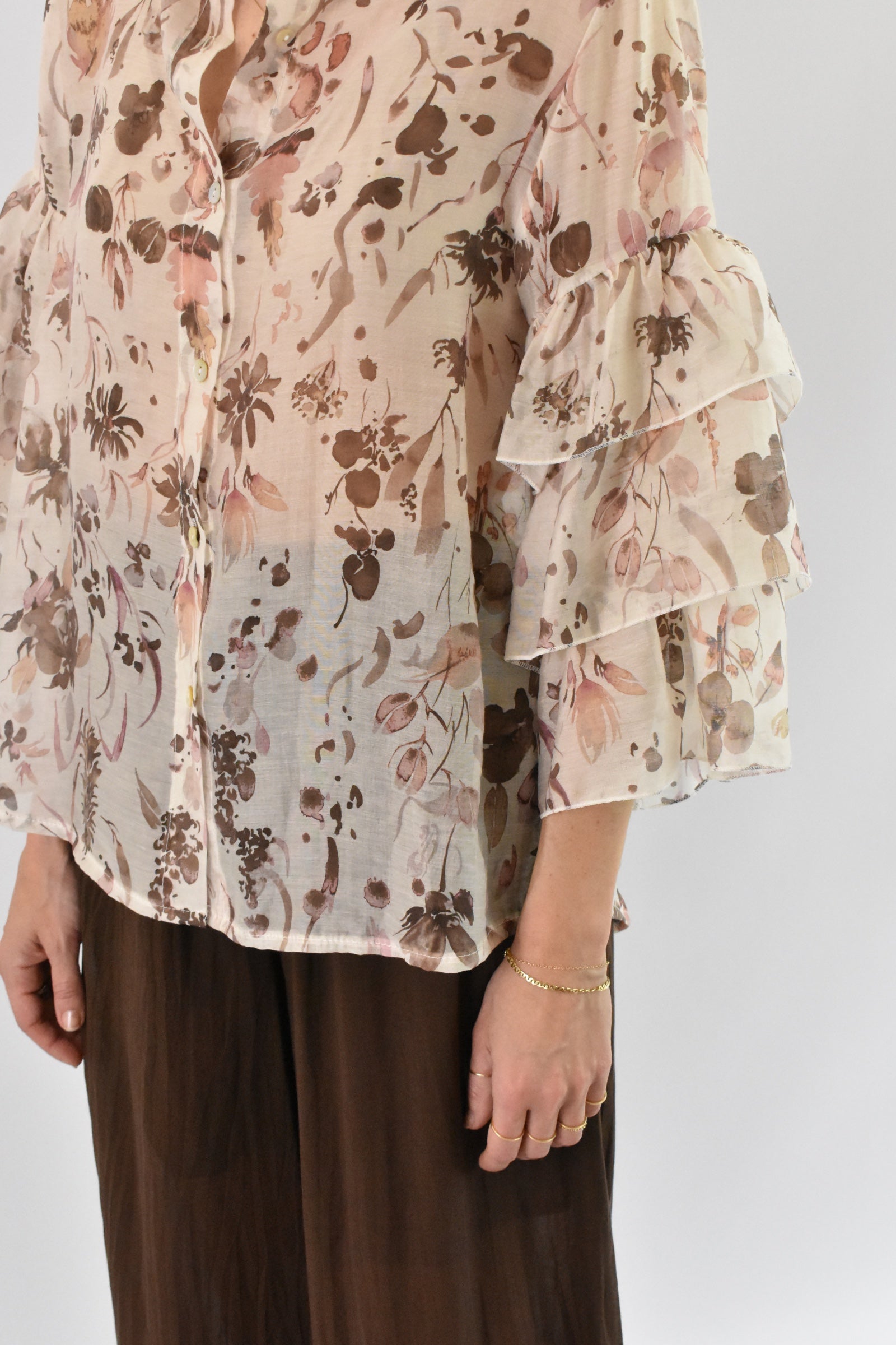 Camicia fantasia balze