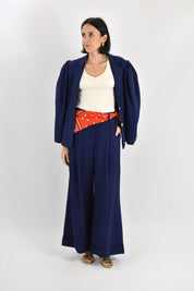 Pantalone ampio gessato