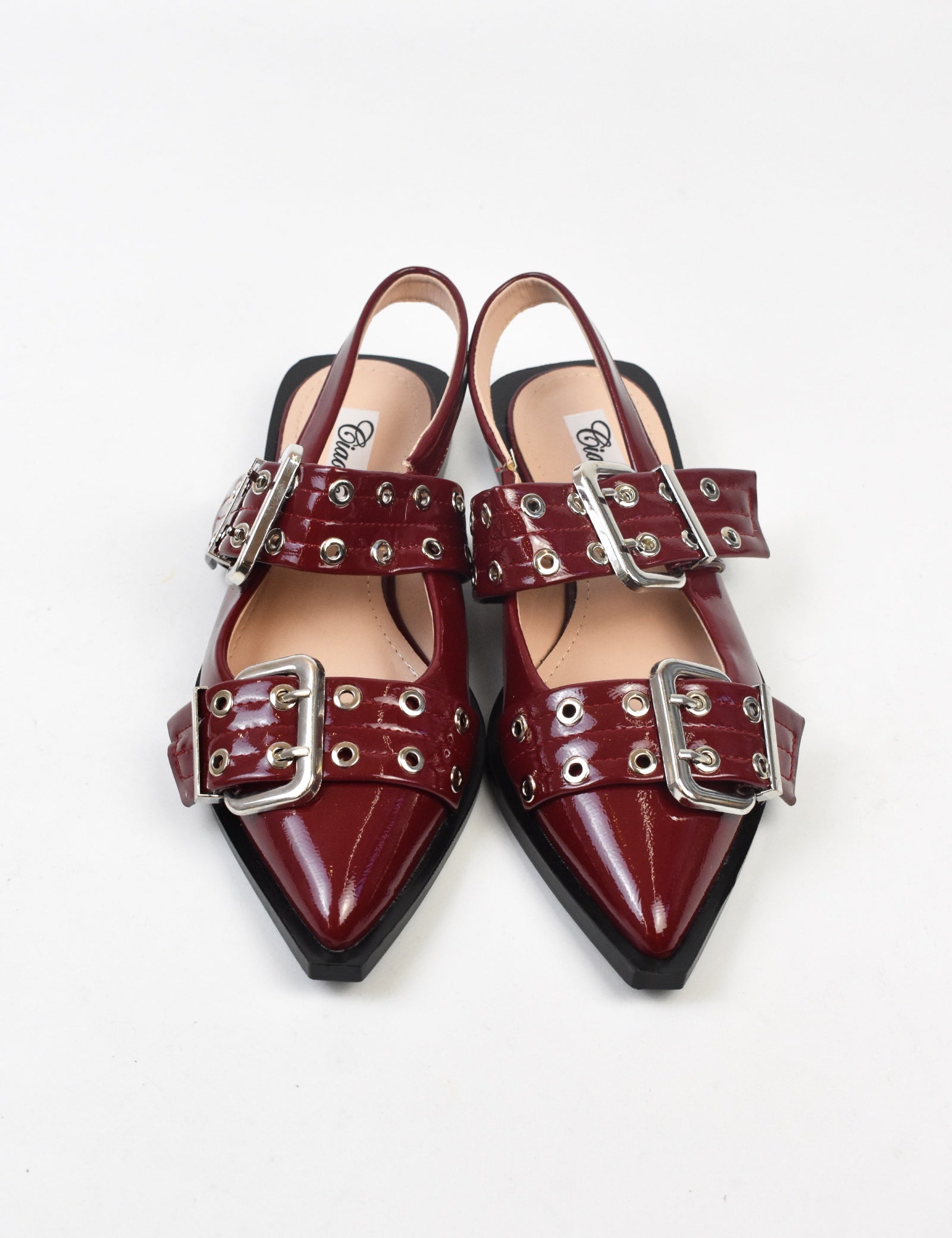 Buckle ballerina slingback