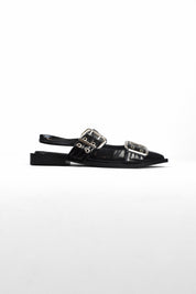 Buckle ballerina slingback
