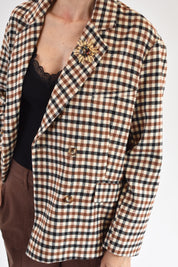 Giacca quadretti oversize