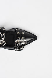 Buckle ballerina slingback