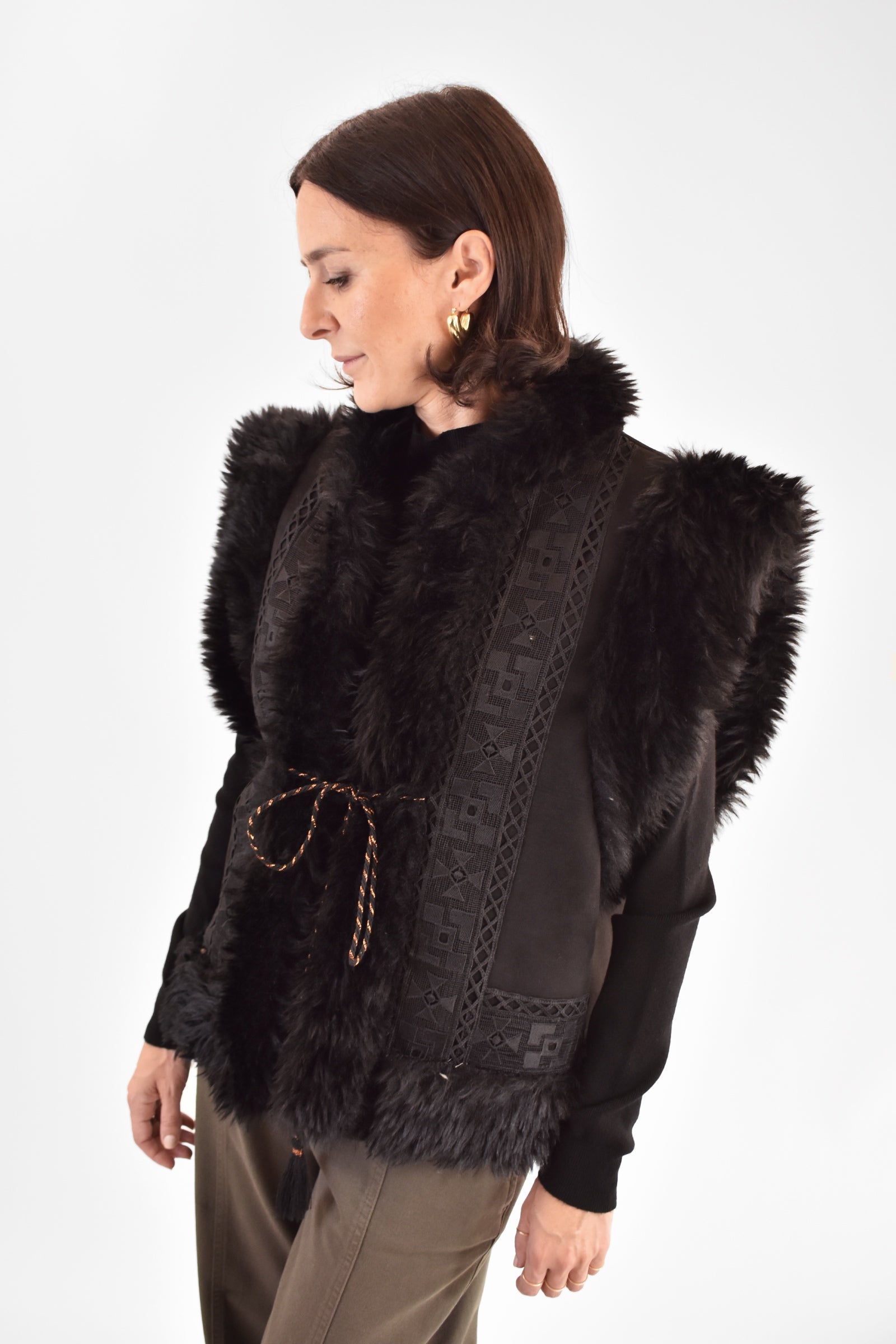 Gilet ecomontone passamaneria