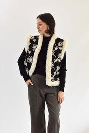 Gilet ricamato ecomontone