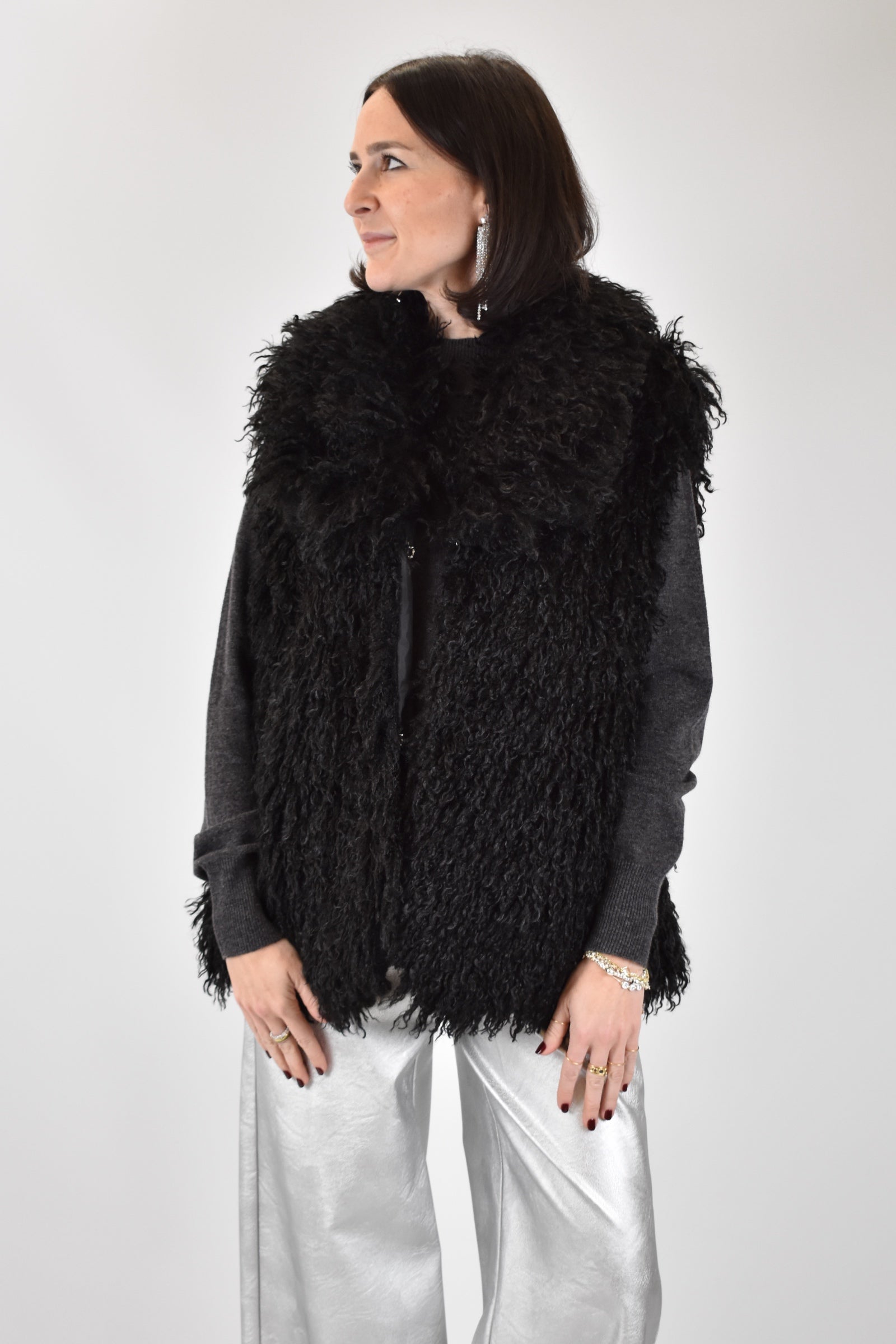 Gilet ecopelliccia mongolia