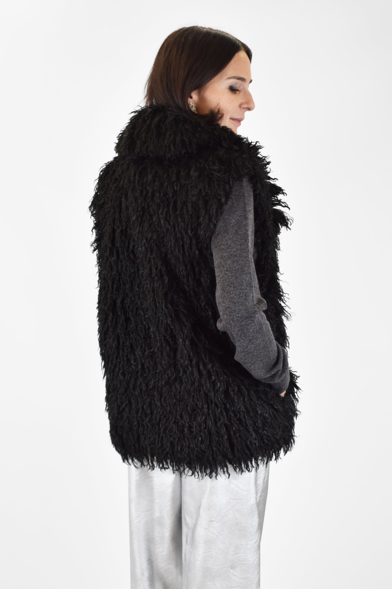 Gilet ecopelliccia mongolia