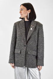 Giacca salepepe con spille