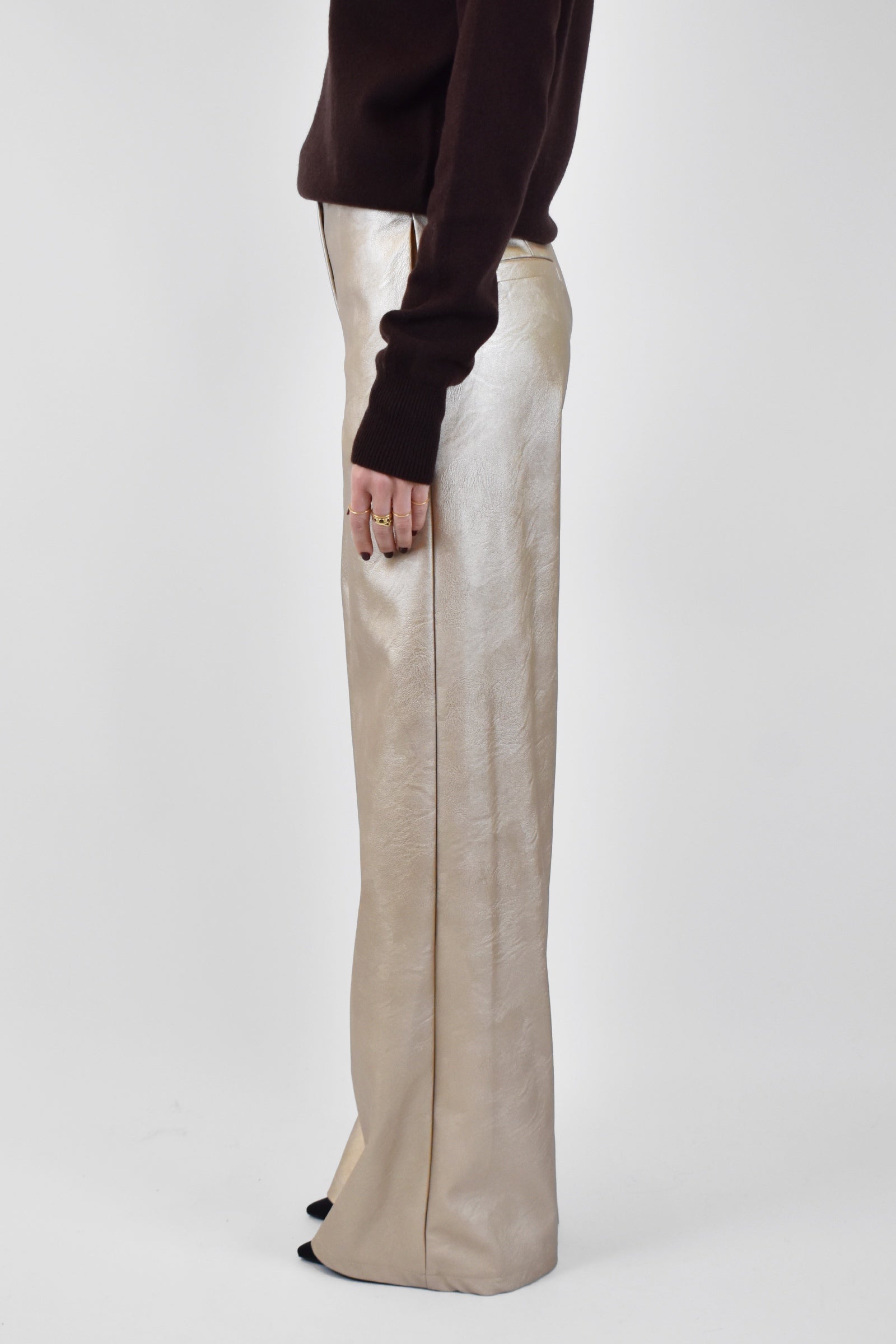 Pantalone ecopelle laminato