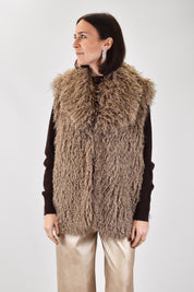 Gilet ecopelliccia mongolia