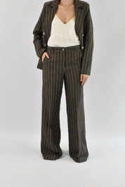 Pantalone palazzo gessato