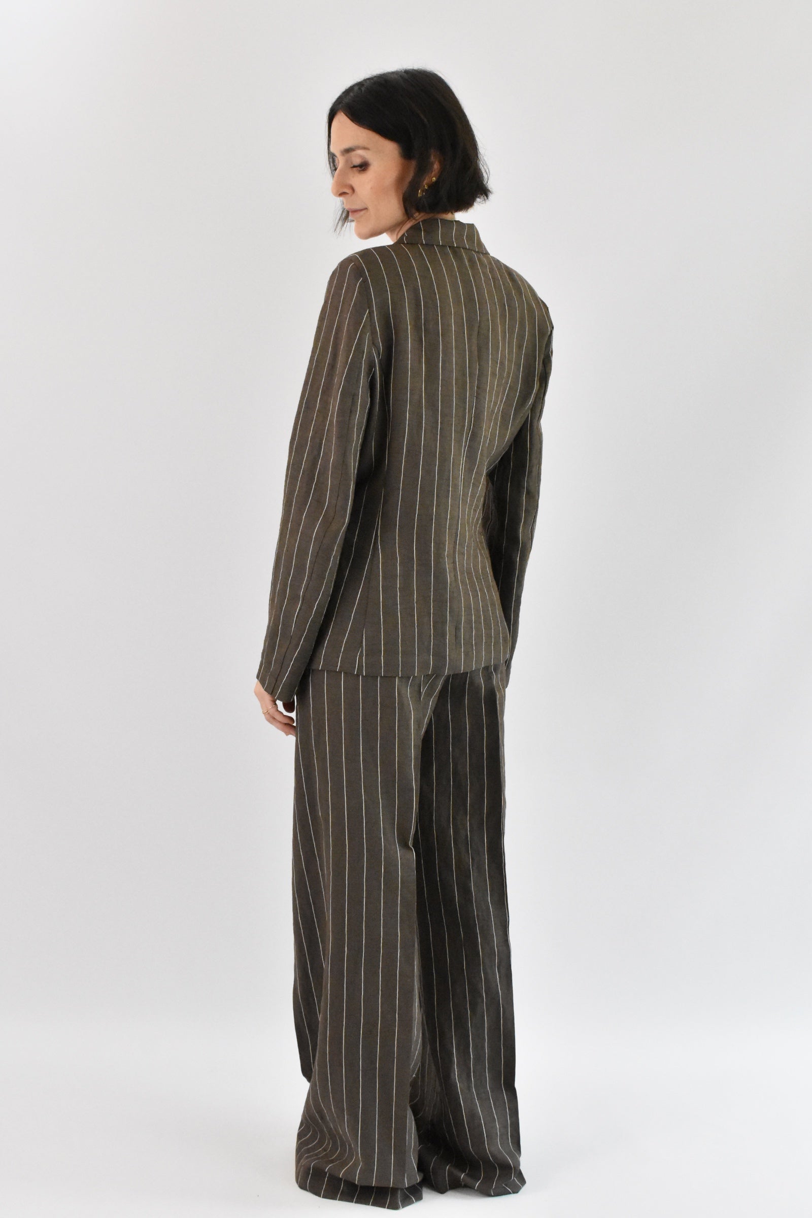 Pantalone palazzo gessato