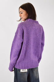 Maglia girocollo misto lana