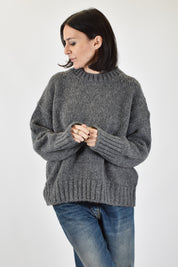 Maglia girocollo misto lana