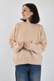 Maglia girocollo misto lana