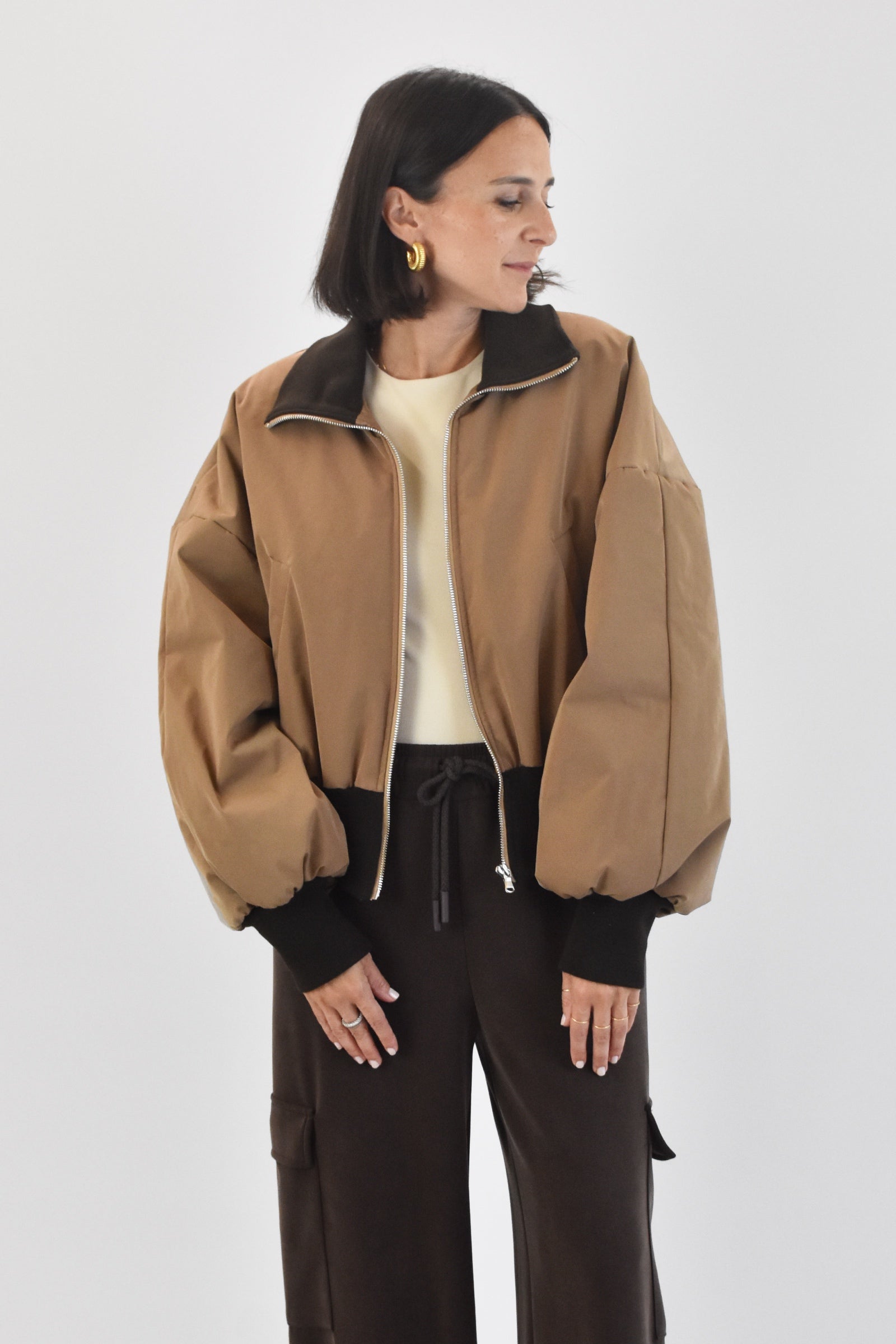 Bomber polsini contrasto
