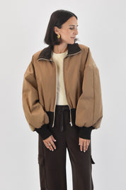 Bomber polsini contrasto