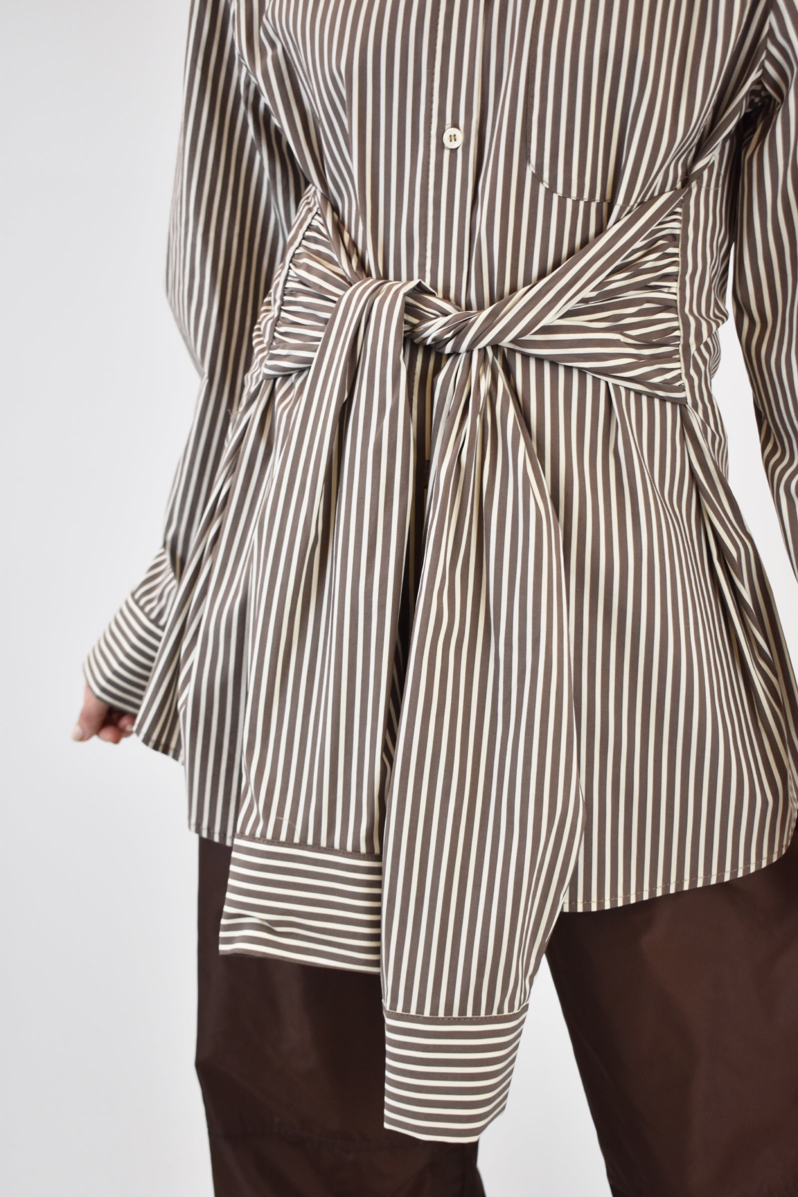 Camicia gessata doppia manica