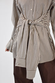 Camicia gessata doppia manica