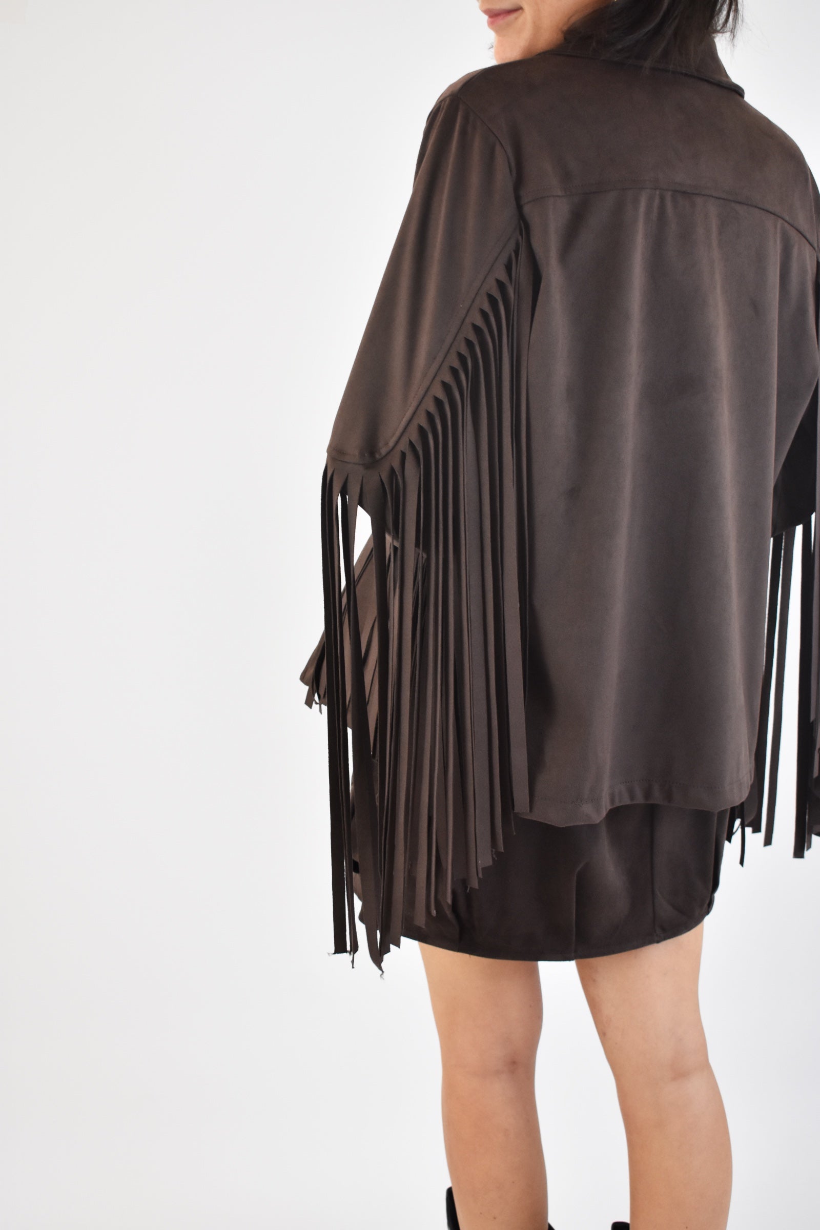 Giacca suede frange