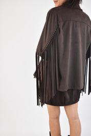 Giacca suede frange