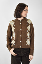 Maglia rombi misto cashmere