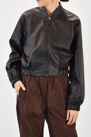 Bomber crop ecopelle