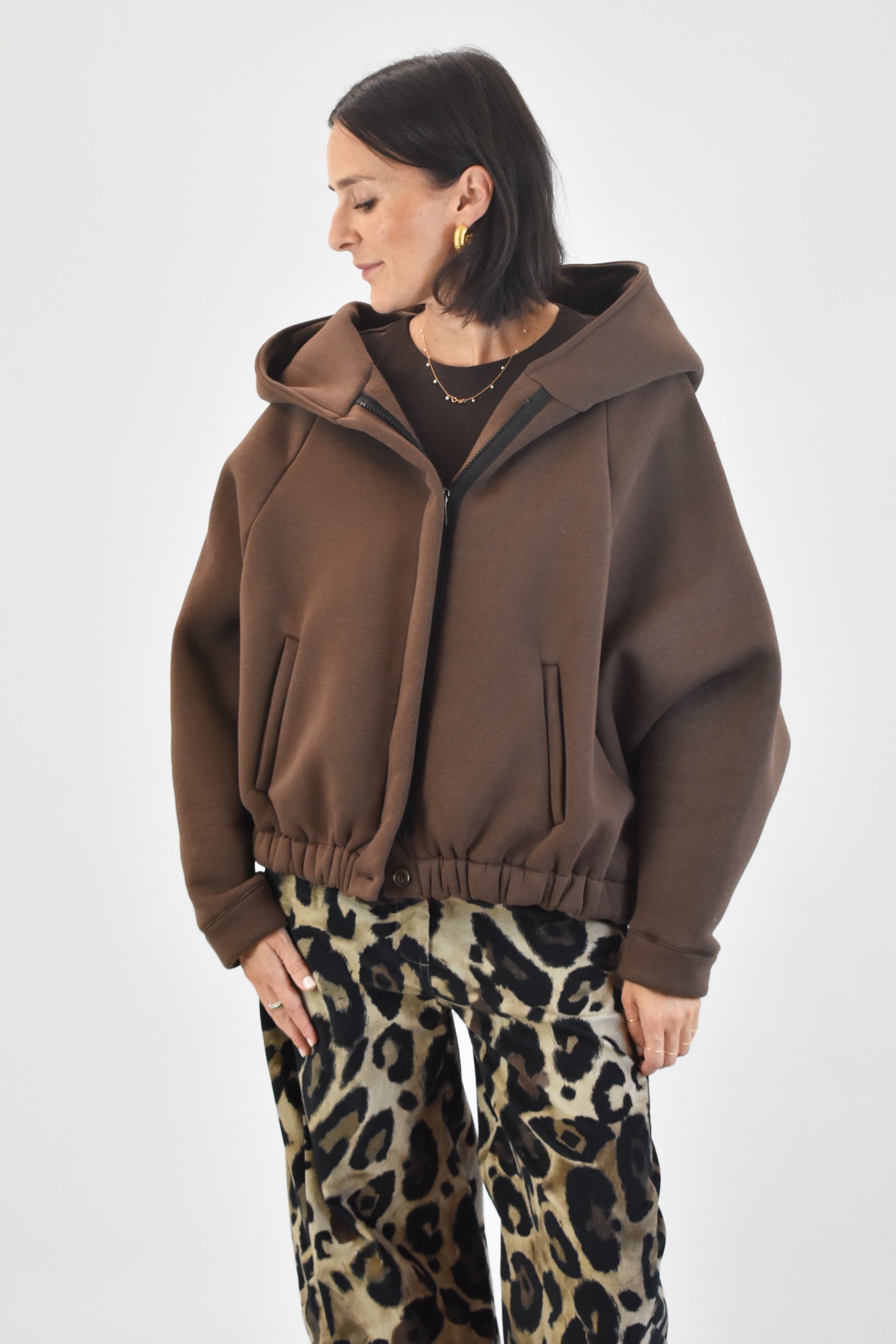 Bomber felpone cappuccio