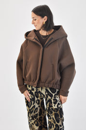 Bomber felpone cappuccio