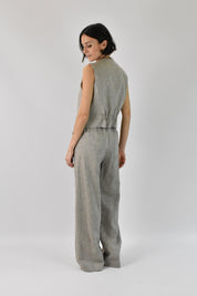 Pantalone coulisse misto lino