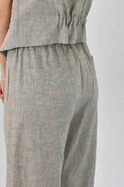 Pantalone coulisse misto lino