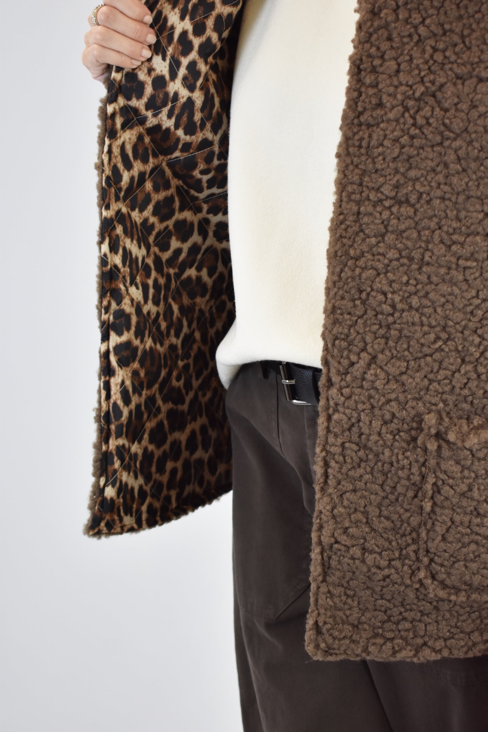 Gilet teddy fodera maculata