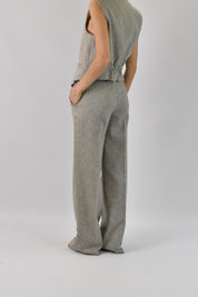 Pantalone palazzo misto lino