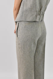 Pantalone palazzo misto lino