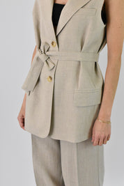 Gilet oversize lino